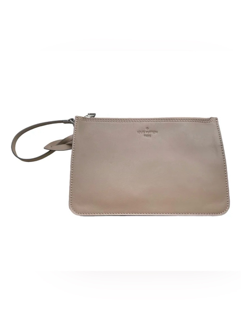 Louis Vuitton Mahina Hina Leather Pouch Wristlet in Galet Taupe